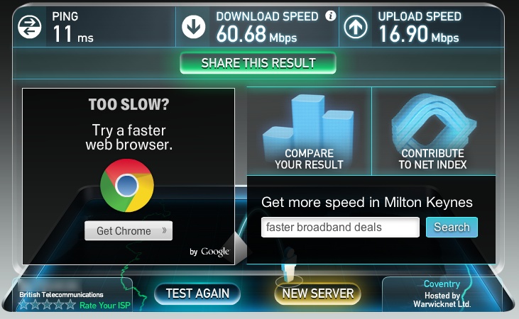 BT Infinity Speed